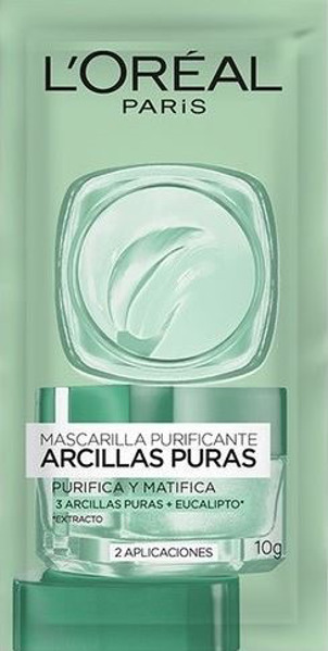 Imagen de LOREAL MASCARILLA ARCILLA PURA PURIFICANTE MATIFICANTE SACHET [8 ml]