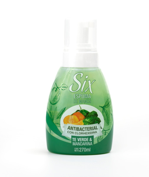 Imagen de SIX MANOS ESPUMA TE VERDE Y MANDARINA BOMBA [270 ml]