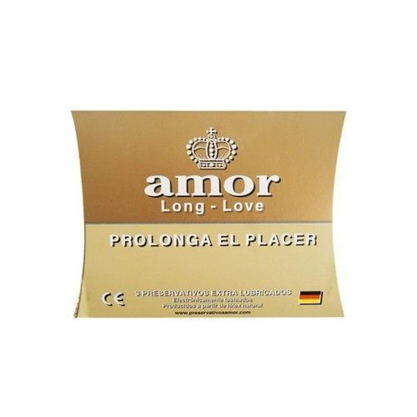Imagen de AMOR PRESERVATIVO DORADO LONG LOVE 3 uni.