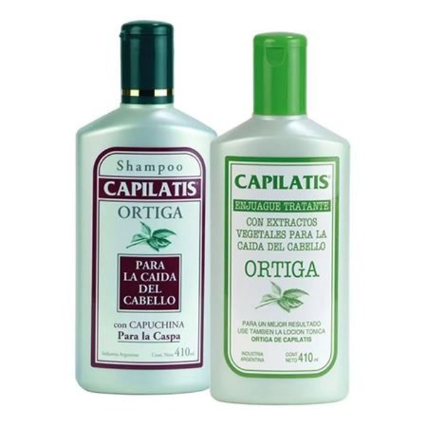 Imagen de CAPILATIS SHAMPOO ORTIGA CASPA + ACONDICIONADOR PACK (410 + 410 ml)