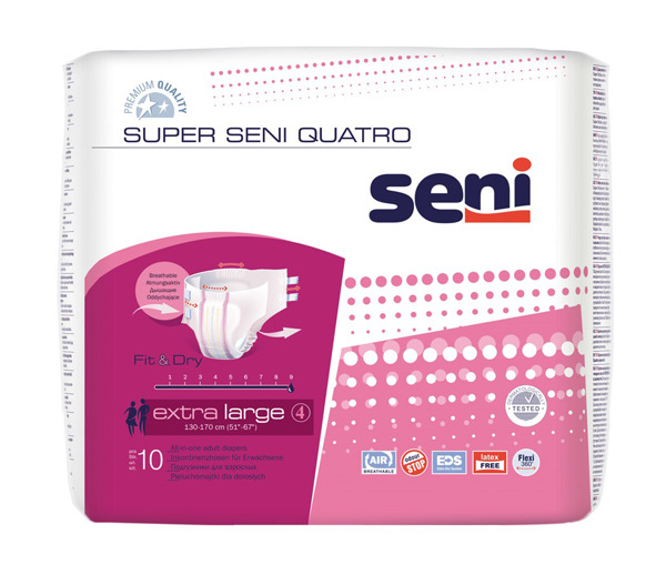 Imagen de SENI QUATRO PAÑAL XG 10 uni.