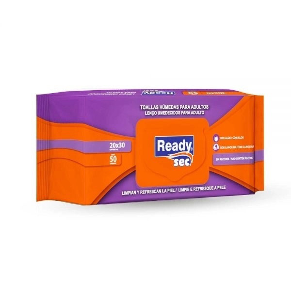 Imagen de READYSEC TOALLA HUMEDAS 20X30 cm 50 uni.