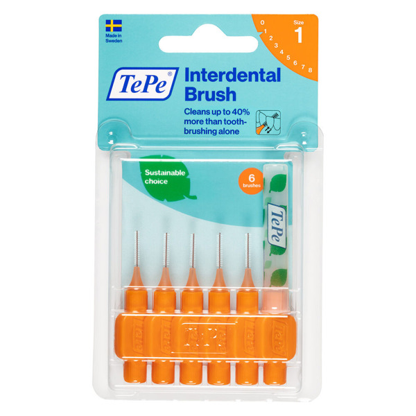 Imagen de TEPE INTERDENTAL BLISTER NARANJA 0,7 mm [6 uni.]