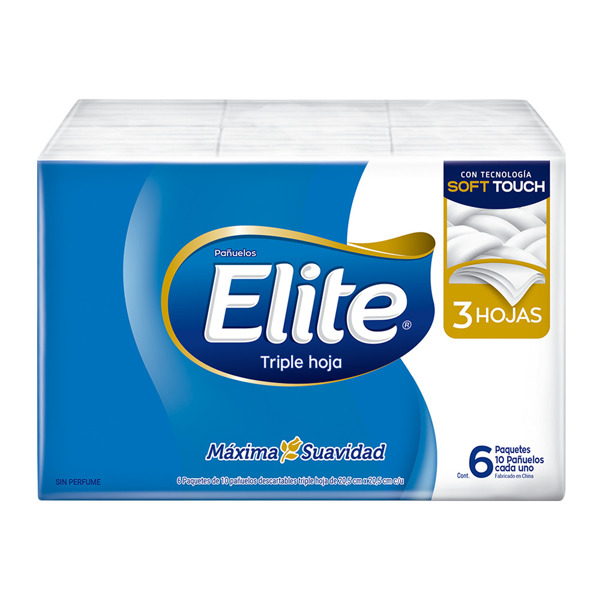 Imagen de ELITE PAÑUELOS PACK 10 PAÑUELOS 6 PAQUETES