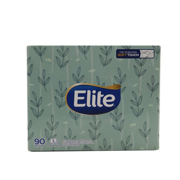 Imagen de ELITE PAÑUELOS FACIAL BOX SOFT TOUCH 90 uni.
