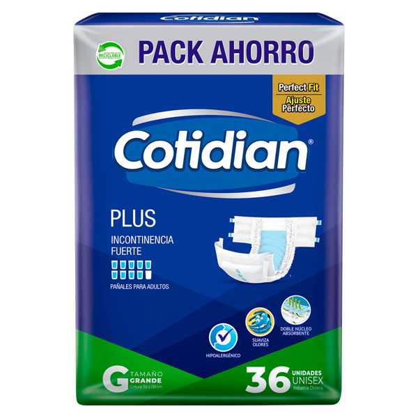 Imagen de COTIDIAN PAÑAL PLUS GRANDE 36 uni.