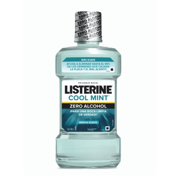 Imagen de LISTERINE COOL MINT ZERO MENTA SUAVE ENJUAGUE BUCAL S/ALCOHOL [1000 ml]