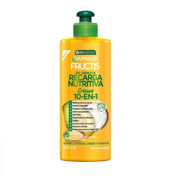 Imagen de FRUCTIS CREMA DE PEINAR 10 EN 1 RECARGA NUTRITIVA (300 ml)