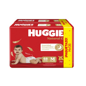 Imagen de HUGGIES NATURAL CARE PAQUETAZO M M [136 uni.]