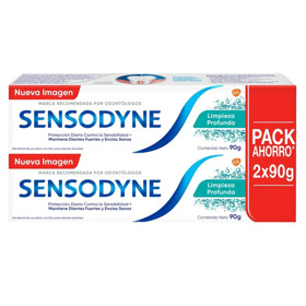 Imagen de SENSODYNE LIMPIEZA PROFUNDA PACK 2 uni. [90+90 gr.]