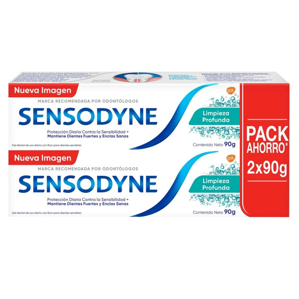 Imagen de SENSODYNE LIMPIEZA PROFUNDA PACK 2 uni. [90+90 gr.]