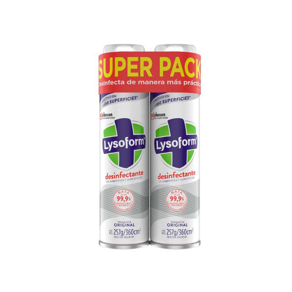 Imagen de LYSOFORM AEROSOL ORIGINAL PACK X 2 [360+360ml]