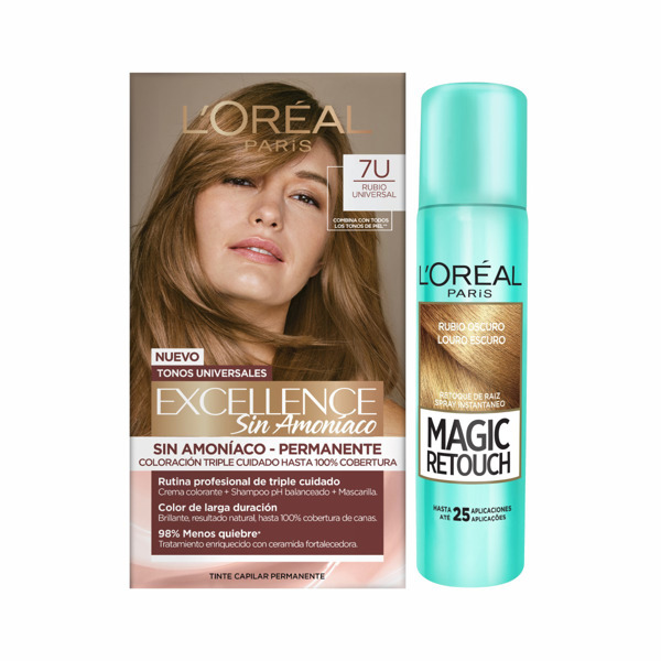 Imagen de PACK EXCELLENCE KIT SIN AMONIACO 7 + MAGIC RETOUCH RUBIO OSCURO