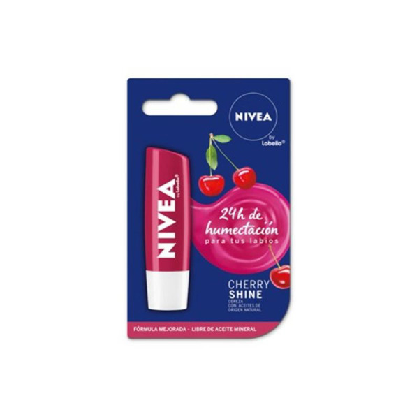 Imagen de NIVEA LIP CARE LABELLO FRUITY SHINE CEREZA 10 fps [4,8 gr]