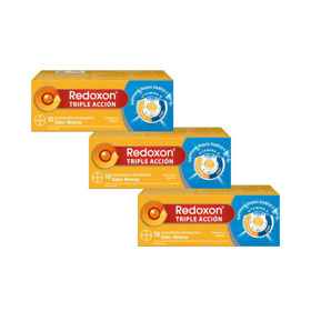 Imagen de REDOXON TRIPLE ACCION EFERVESCENTE COMBO 3X2 1000+10+0.01mg [30 comp.]