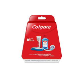 Imagen de COLGATE KIT VIAJE TOTAL CR. DENTAL CEPILLO ENJUAGUE [30gr+1uni+60ml]